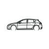 Wandsticker Seat Leon TSI (Bildabmessungen 19,5 x 60 cm, Bildfarbe Grau)