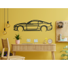 Wandbild Chevrolet Camaro (Bildabmessungen 16 x 60 cm, Bildfarbe Grau)