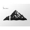 Atypisches Bild BERG (Bildabmessungen 20,5 x 45,5 cm, Bildfarbe Grau)