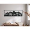 Breites Bild BERGE HINTER DEM WALD (Bildabmessungen 15,5 x 45,5 cm, Bildfarbe Grau)