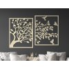 Holzbild für die Wand BAUM UND VÖGEL