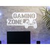 Wandsticker für Kinder GAMING ZONE (Bildabmessungen 16,5 x 31,5 cm, Bildfarbe Grau)