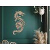 Wandsticker für Kinder CHINESISCHER DRACHE (Bildabmessungen 17 x 31,5 cm, Bildfarbe Grau)