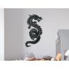 Wandsticker für Kinder CHINESISCHER DRACHE (Bildabmessungen 17 x 31,5 cm, Bildfarbe Grau)