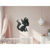 Wandsticker für Kinder KLEINER DRACHE (Bildabmessungen 31,5 x 21,5 cm, Bildfarbe Grau)