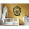 Wandsticker für Kinder KLEINER LÖWE (Bildabmessungen 44,5 x 38 cm, Bildfarbe Grau)