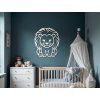 Wandsticker für Kinder KLEINER LÖWE (Bildabmessungen 44,5 x 38 cm, Bildfarbe Grau)