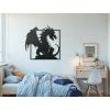Wandbild GROSSER CHINESISCHER DRACHE (Bildabmessungen 43,5 x 44,5 cm, Bildfarbe Grau)