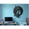 Runder Wandsticker KRIEGER (Bildabmessungen 49 x 35,5 cm, Bildfarbe Grau)