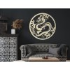 Runder Holzsticker DRACHE