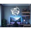 Wandsticker Eat Sleep Game (Bildabmessungen 31,5 x 29 cm, Bildfarbe Grau)