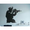 55851 holzerne wanddekoration sniper im einsatz