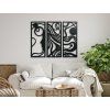 Abstraktes Wandbild WIND IM HAAR (Bildabmessungen 44,5 x 57,5 cm, Bildfarbe Grau)