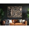 Abstraktes Wandbild WIND IM HAAR (Bildabmessungen 44,5 x 57,5 cm, Bildfarbe Grau)