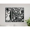 Abstraktes Wandbild WIND IM HAAR (Bildabmessungen 44,5 x 57,5 cm, Bildfarbe Grau)