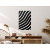 Abstraktes Wandbild Zebra (Bildabmessungen 45,5 x 30,5 cm, Bildfarbe Grau)