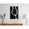 Abstraktes Wandbild ZUSAMMENFLUSS (Bildabmessungen 65 x 42 cm, Bildfarbe Grau)