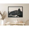 Bild Berliner Schloss (Bildabmessungen 33,5 x 45,5 cm, Bildfarbe Grau)