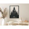 Bild Dresdner Frauenkirche (Bildabmessungen 45,5 x 33,5 cm, Bildfarbe Grau)