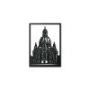 Bild Dresdner Frauenkirche (Bildabmessungen 45,5 x 33,5 cm, Bildfarbe Grau)