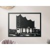 Gebäudebild Elbphilharmonie (Bildabmessungen 33,5 x 45,5 cm, Bildfarbe Grau)