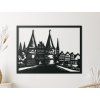 Bild Holstentor (Lübeck) (Bildabmessungen 33,5 x 45,5 cm, Bildfarbe Grau)
