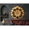 Kvetinová mandala Zlatý dotyk (Bildabmessungen 89 x 87 cm, Oberflächenfinish 3D)