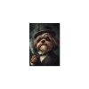 Obraz Pán Shih Tzu v klobúku (Bildgröße A1, Farbe des Rahmens Ohne Rahmen, Oberflächenfinish 3D)