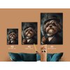Obraz Pán Shih Tzu v klobúku (Bildgröße A1, Farbe des Rahmens Ohne Rahmen, Oberflächenfinish 3D)
