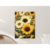 Obraz Maľované slnečnice (Bildgröße A1, Farbe des Rahmens Ohne Rahmen, Oberflächenfinish 3D)