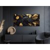 Trojdielny dekoračný obraz Zlatý list (Bildgröße A1, Farbe des Rahmens Ohne Rahmen, Oberflächenfinish 3D)