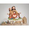 Bild Jesus unter den Kindern (Bildabmessungen 34,5 x 35,5 cm, Oberflächenfinish Matt)