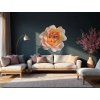 Bild Orangefarbene Rose (Bildabmessungen 32 x 33 cm, Oberflächenfinish Matt)
