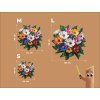 Dekoration Ein Strauß bunter Blumen (Bildabmessungen 33,5 x 33 cm, Oberflächenfinish Matt)