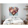 Obraz Srdce v kvete (Bildabmessungen 80 x 89 cm, Oberflächenfinish 3D)
