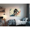 Obraz na stenu Žena na bicykli (Bildgröße A1, Farbe des Rahmens Ohne Rahmen, Oberflächenfinish 3D)