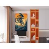 Obraz na stenu Na bicykli v teréne (Bildabmessungen 110 x 73,5 cm, Oberflächenfinish 3D)