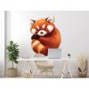 Bild Schlafender roter Panda (Bildabmessungen 45 x 35,5 cm, Oberflächenfinish Matt)