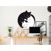 Wandbild Katzen Yin & Yang (Bildabmessungen 33,5 x 30,5 cm, Oberflächenfinish Matt)