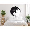 Wandbild Katzen Yin & Yang (Bildabmessungen 33,5 x 30,5 cm, Oberflächenfinish Matt)