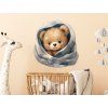 Kinderbild Eingekuschelter kleiner Bär (Bildabmessungen 33 x 31,5 cm, Oberflächenfinish Matt)