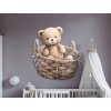 Detský obraz Medvedík v košíku (Bildabmessungen 89 x 86,5 cm, Oberflächenfinish 3D)