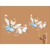 Wandsticker Fee und Einhorn (Bildabmessungen 52,5 x 72,5 cm, Oberflächenfinish Matt)