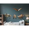Sada nálepiek na stenu Svet dinosaurov (Bildabmessungen 130 x 200 cm, Oberflächenfinish 3D)