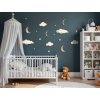Detská dekorácia na stenu Mesiačiky (Bildabmessungen 115 x 190 cm, Oberflächenfinish 3D)