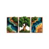 Trojdielny machový Strom Života Sila (UV tlač) (Bildabmessungen 86,5 x 190 cm, Oberflächenfinish 3D)