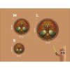 Runder Lebensbaum Herbst (Bildabmessungen 33,5 x 33,5 cm, Oberflächenfinish Matt)
