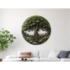 Machový strom života Ochranca (UV tlač) (Bildabmessungen 90 x 90 cm, Oberflächenfinish 3D)