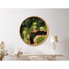 Okrúhly machový obraz Zelený nádych (UV tlač) (Bildabmessungen 89 x 89 cm, Oberflächenfinish 3D)