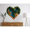 Srdcový machový obraz Prúdenie - (UV tlač) (Bildabmessungen 84 x 90 cm, Oberflächenfinish 3D)